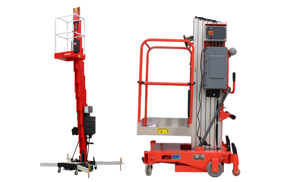 manual towable vertical mast lift 